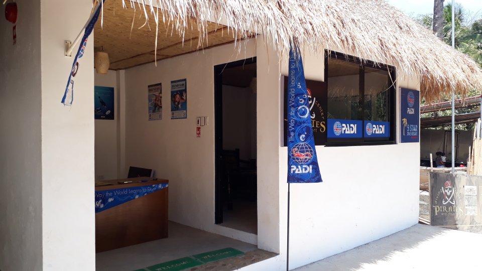 Dive Center Reception at Pirates Diving Resort Coron