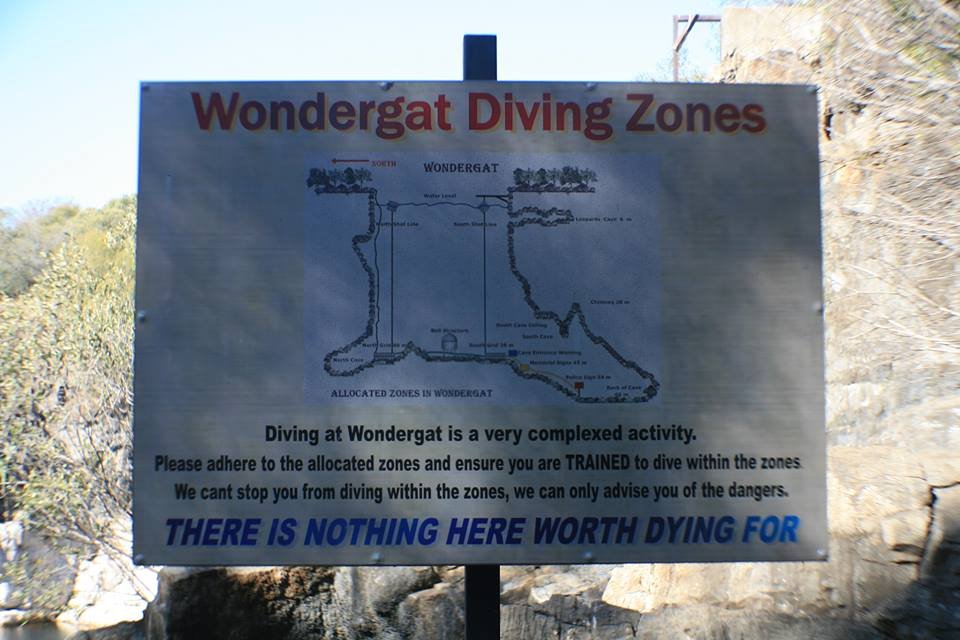 Wondergat dive Map