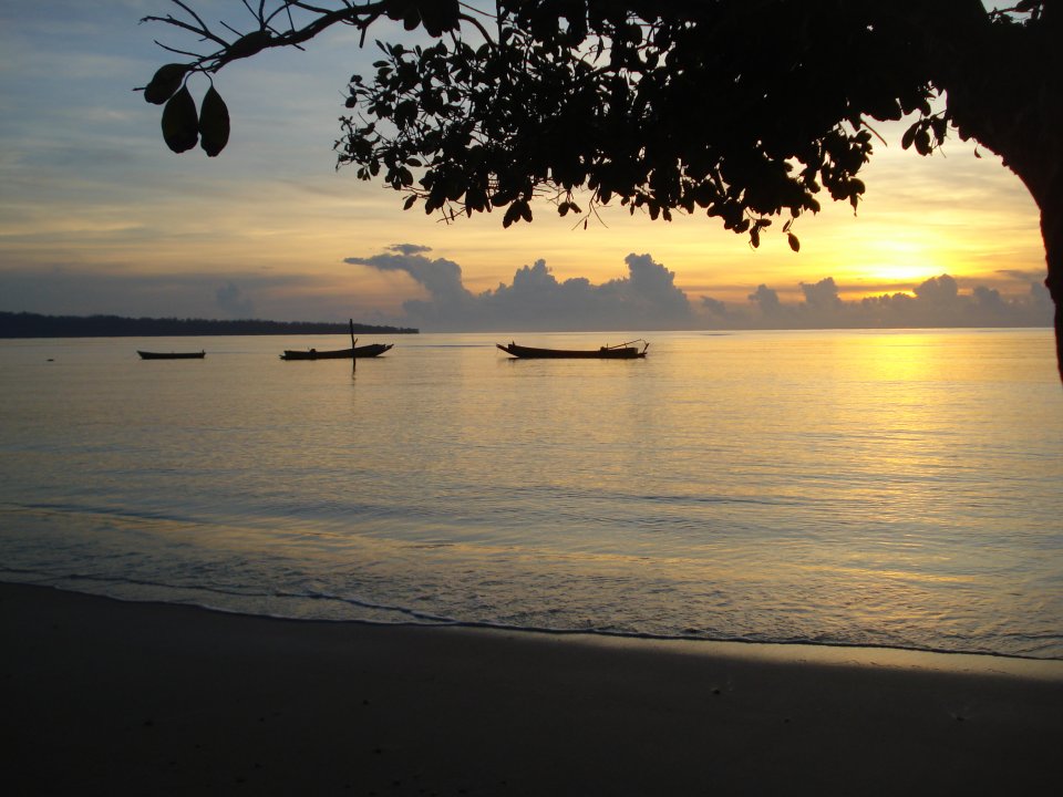 A sunrise in the Andaman islands