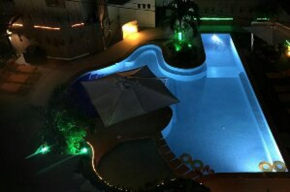 Our Pool At Night