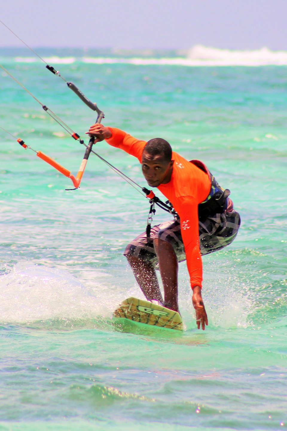 Kite Surfing with Sand and Sea Water Sports
