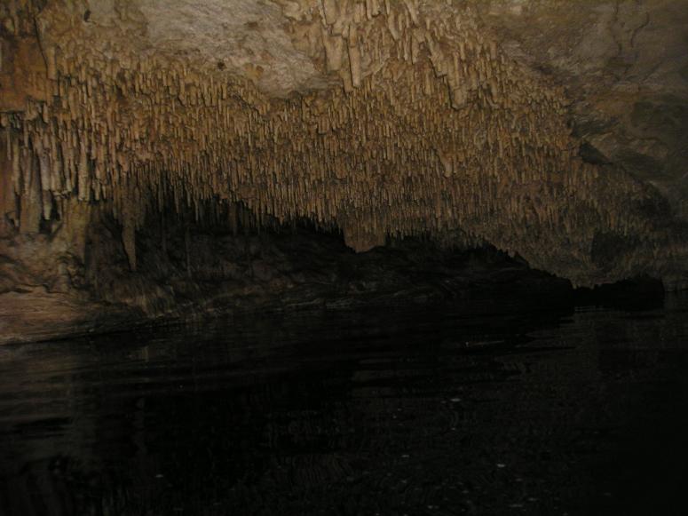Stalagtites at the cave